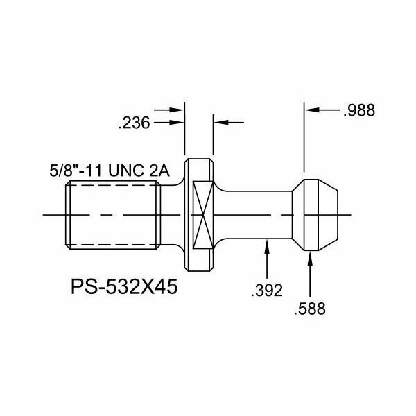 Tj Davies Co Solid Retention Knob PS-532X45